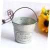 Amosfun Creative Vintage Iron Flower Bucket for Home Decoration Antique Finish Dry Flower Holder for Balcony Office Garden More view 4