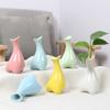 Ceramic Flower Vase, Small Flower Vase for Decor, Cute Small Floral Vase, Flower Vases for Centerpieces, Modern Floral Vase for Home Living Room Desk Window Sill(White) view 3