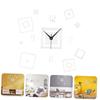 Holibanna 1pc Elegant Mirror Wall Clock Modern Hanging Clock for Home Decor Silent Non-Ticking Design for Living Room Kitchen and Bedroom Stylish Wall view 3