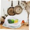 COLLBATH Reusable Mesh Produce Bags 5 Pack Drawstring Vegetable Fruit Storage Mesh Bags White Kitchen Organizer view 3