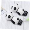 Ciieeo 4pcs Ceramic Panda Chopsticks Holder Cute Cartoon Animal Design for Tableware Home Kitchen Use Lightweight and Portable Chopsticks Rest Black White view 2