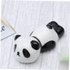 Ciieeo 4pcs Ceramic Panda Chopsticks Holder Cute Cartoon Animal Design for Tableware Home Kitchen Use Lightweight and Portable Chopsticks Rest Black White view 4