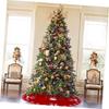 Christmas Tree Mat Red Acrylic Knitted Christmas Xmas for Offices view 2
