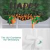 St. Patrick's Day Tie Up Curtains for Kitchen Bathroom Bedroom Windows 63 Inch Length, Balloon Drape Curtains Shade Rod Pocket Drapery Curtain 1 Panel, 52"x63" Gold Spring Green Buffalo Plaid Holiday view 3