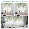 Sage Green Leaves Tie Up Curtains for Kitchen Bathroom Bedroom Windows 63 Inch Length, Balloon Drape Curtains Shade Rod Pocket Drapery Curtain 1 Panel, 52"x63" Spring Eucalyptus Gold Watercolor view 4
