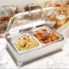 Food Heater for Party, Buffet, Stainless Steel Buffet Server and Heating Plate, Baking Tray Buffet Set - Adjustable Temperature + Hot Plate view 2