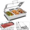 Food Heater for Party, Buffet, Stainless Steel Buffet Server and Heating Plate, Baking Tray Buffet Set - Adjustable Temperature + Hot Plate view 3
