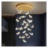 Butterfly Staircase Chandelier Compatible with Villa Duplex LED Chandelier Compatible with Living Room Hanging Light Romantic Wedding Decoration,Pendant view 4