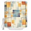 Double Love GeometricBathroom Curtain 72 Inch Shower Stall Curtain with Hooks, Waterproof Polyester Bath Curtain Washable Bathtub Curtain Modern Abstract Multi Colored Paintng 36''x 72'' view 3