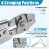 Fishing Crimping Tool Kit Stainless Steel Crimp Pliers Wire Rope Crimping Tool + 590pcs Crimp Sleeves Beads Kit,8 Crimping Sizes view 3