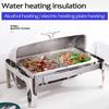 Stainless Steel Chafing Dishes, Electric Food Buffet Warmer, Rectangular Catering Chafer Warmer Set with Removable Warming Trays for Parties and Buffet 9L view 3