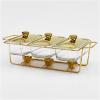 Chafing Dish Buffet Set, Rectangular Stainless Steel Chafers and Buffet Warmers Sets with Trays Pan Lid Frame Stand for Kitchen Party Banquet 3 * 1.5L view 1