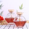 HomeLoft Basics Honey Pot Jars, Glass Honey Pot with Wooden Dipper and Cork Lid, Hexagon Shape Honey Container Dispenser Storage for Home, Kitchen(100ml), AM0XDM0AH5XUS view 3