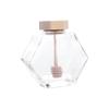 HomeLoft Basics Honey Pot Jars, Glass Honey Pot with Wooden Dipper and Cork Lid, Hexagon Shape Honey Container Dispenser Storage for Home, Kitchen(100ml), AM0XDM0AH5XUS view 4