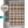 Double Love Contemporary BohoBathroom Curtain 72 Inch Shower Stall Curtain with Hooks, Waterproof Polyester Bath Curtain Washable Bathtub Curtain Beige Bohemia Geometric Gradient Art 36''x 72'' view 4