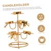 Yardenfun Golden Lotus Candle Holder Creative Temple Candlestick for Home Elegant Alloy Design for Festivals and Special Occasions Unique Centerpiece for Weddings and Events view 4