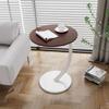 Sleek Nordic Metal Side Table  Modern Minimalist Coffee Table for Living & Bedroom Brown/White view 1