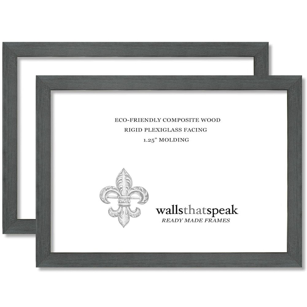 wallsthatspeak Puzzle Frame, Slate Gray, 21.25x15 (2-Pack)