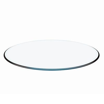 gopop 54" Round Tempered Glass Table Top, Transparent Table Surface 3/8'' Thick Pencil Polished Edge Multipurpose for Dining Table, Home Office Glass Countertop.