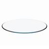 gopop 54" Round Tempered Glass Table Top, Transparent Table Surface 3/8'' Thick Pencil Polished Edge Multipurpose for Dining Table, Home Office Glass Countertop. view 1