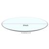 gopop 54" Round Tempered Glass Table Top, Transparent Table Surface 3/8'' Thick Pencil Polished Edge Multipurpose for Dining Table, Home Office Glass Countertop. view 3