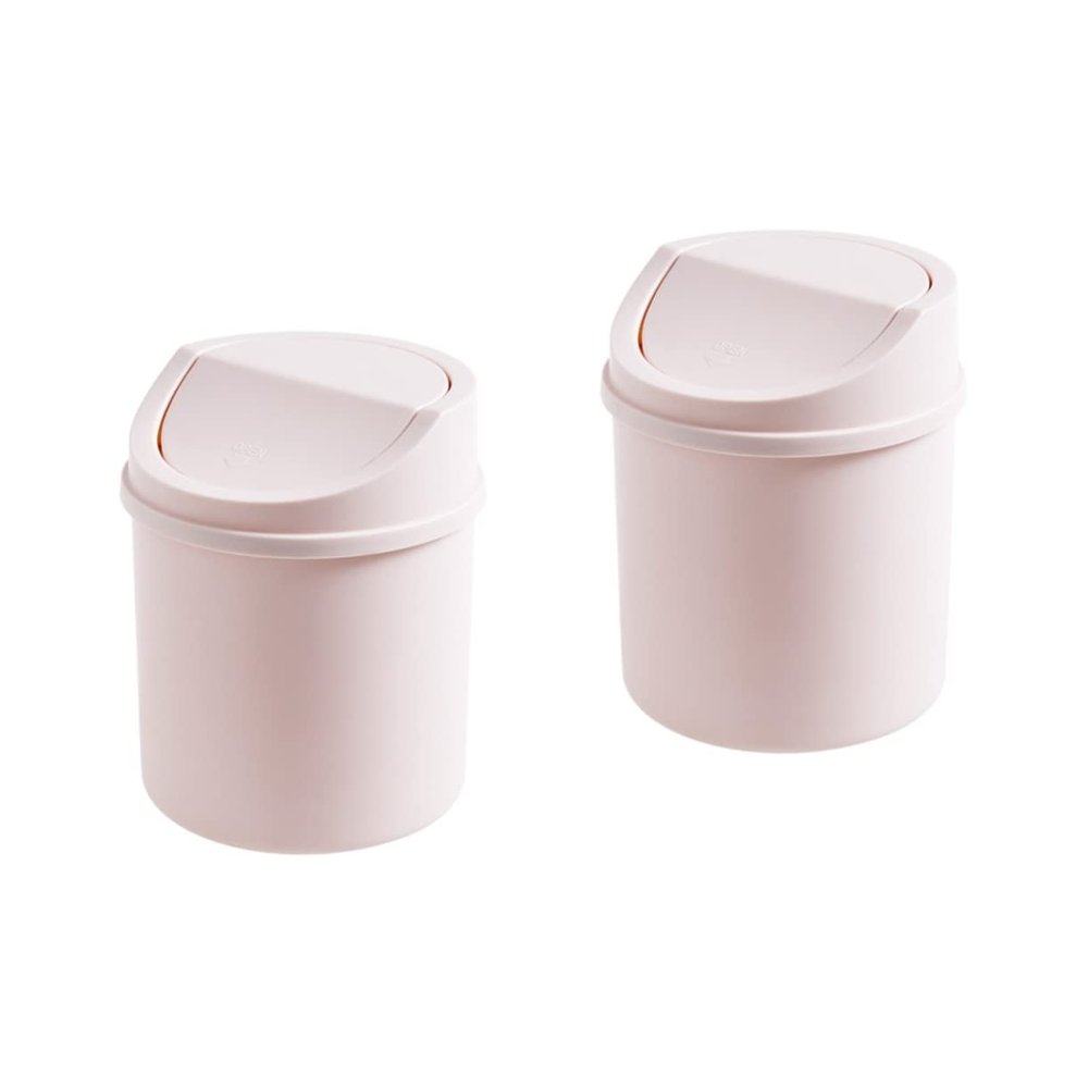 Ciieeo 2pcs Garbage Can Lid Office Mini Trash Bins Multi-Place Storage Container for Home