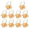POPETPOP Mini Woven Baskets with Handles: 20Pcs Small Wooden Picnic Baskets Small Easter Baskets Empty - Bulk Miniature Baskets for Home Party Favor Decor C view 1