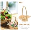 POPETPOP Mini Woven Baskets with Handles: 20Pcs Small Wooden Picnic Baskets Small Easter Baskets Empty - Bulk Miniature Baskets for Home Party Favor Decor C view 2