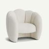 Luxurious Velvet Recliner  Modern Single Seating Sofa Chair White view 1