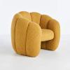 Luxurious Velvet Recliner  Modern Single Seating Sofa Chair White view 2