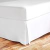 California King Size Bed Skirt White Box Pleated Bedskirt, 16 Drop Length-Crafted from Pure Cotton, 600 Thread Count, with Premium Finish and Split Corner Light Weight view 1