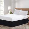 Drona Bedding Full Size Bed Skirt Black Box Pleated Bedskirt, 16 Drop Length-Crafted from Pure Cotton, 600 Thread Count, with Premium Finish and Split Corner Light Weight (54 X 75) Full view 1