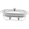1.5L Rectangular Chafing Dish Buffet Set Stainless Steel Catering Food Warmer for Parties,Weddings,Birthdays Space Saving Storage Easy Maintenance Keep Your Food Fresh (Silver) view 1