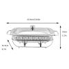 1.5L Rectangular Chafing Dish Buffet Set Stainless Steel Catering Food Warmer for Parties,Weddings,Birthdays Space Saving Storage Easy Maintenance Keep Your Food Fresh (Silver) view 4