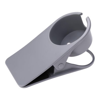 SHOWERORO Cup Holder Clip for Desk Beverage Cup Stand Table Saucer Clip for Office (Grey)