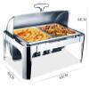 Stainless Steel Chafing Dishes, Electric Food Buffet Warmer, Rectangular Catering Chafer Warmer Set with Removable Warming Trays for Parties and Buffet, 9L, 400W () view 2