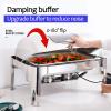 Stainless Steel Chafing Dishes, Electric Food Buffet Warmer, Rectangular Catering Chafer Warmer Set with Removable Warming Trays for Parties and Buffet, 9L, 400W () view 3
