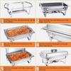 HomeLoft Basics Stainless Steel Food Warmer, with Fuel Holder & Water Pan Chafer Set, Chafing Dish Buffet Set, Buffet Servers for Banquet Parties Even Catering Wedding (A 9L) (A 9L) view 4