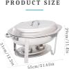 Stainless Steel Chafing Dish,5.5 L Party Catering Buffet Server & Food Warmer Set with Fuel Holders,Lid & Food Pan Ideal for Events 1/2/4 Packs Available (4 Pack) view 2