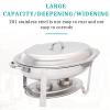 Stainless Steel Chafing Dish,5.5 L Party Catering Buffet Server & Food Warmer Set with Fuel Holders,Lid & Food Pan Ideal for Events 1/2/4 Packs Available (4 Pack) view 3