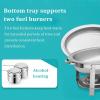 Stainless Steel Chafing Dish,5.5 L Party Catering Buffet Server & Food Warmer Set with Fuel Holders,Lid & Food Pan Ideal for Events 1/2/4 Packs Available (4 Pack) view 4