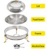 Stainless Steel Chafing Dish, Round Buffet Warmer Chafer Set with Lid and Fuel Holder for Catering Buffet Warmer Tray Kitchen Party Dining (Silver 26Cm) view 3