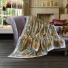 HAMMYKOTI Lyocell Tencel Thin Quilt Summer Air Condition Blanket Silky Soft Bedding Car Sofa Bedroom European Classical Architecture Castle Landscape Lightweight Comforter (Gold, Queen) view 1