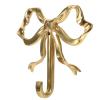 Ciieeo Brass Bow Wall Hooks Gold Bow Knot Coat Hook Towel Hook Decorative Wall-Mounted Storage for Home Kitchen Bathroom 2.64X2.52X0.59 Inches view 1
