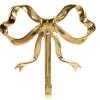 Ciieeo Brass Bow Wall Hooks Gold Bow Knot Coat Hook Towel Hook Decorative Wall-Mounted Storage for Home Kitchen Bathroom 2.64X2.52X0.59 Inches view 2