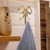 Ciieeo Brass Bow Wall Hooks Gold Bow Knot Coat Hook Towel Hook Decorative Wall-Mounted Storage for Home Kitchen Bathroom 2.64X2.52X0.59 Inches view 4