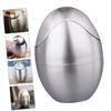 Amosfun Stainless Steel Mini Trash Can Swing Lid Compact Desk Waste Bin for Home to Clean Trash Can for Bedroom Study Dorm Use view 3