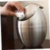 Amosfun Stainless Steel Mini Trash Can Swing Lid Compact Desk Waste Bin for Home to Clean Trash Can for Bedroom Study Dorm Use view 4
