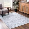 BoutiqueRugs Barny Traditional Area Rug - Machine Washable - Off White, Denim, Charcoal - 6'7" x 9' view 3