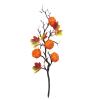 Ddewing Artificial Maple Leaf Pumpkin Branch Fall Stems Artificial Picks Fall Picks with Pumpkin Maple Leaves Branches for Thanksgiving Harvest Festival Halloween Home Decor (#16 5PCS) view 1